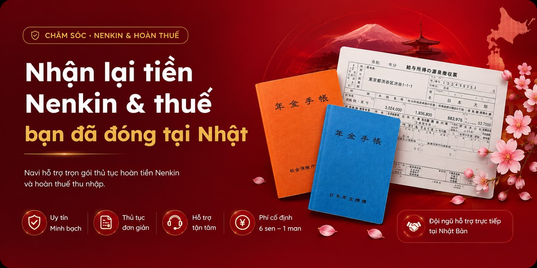 Nhận lại tiền Nenkin và thuế bạn đã đóng tại Nhật