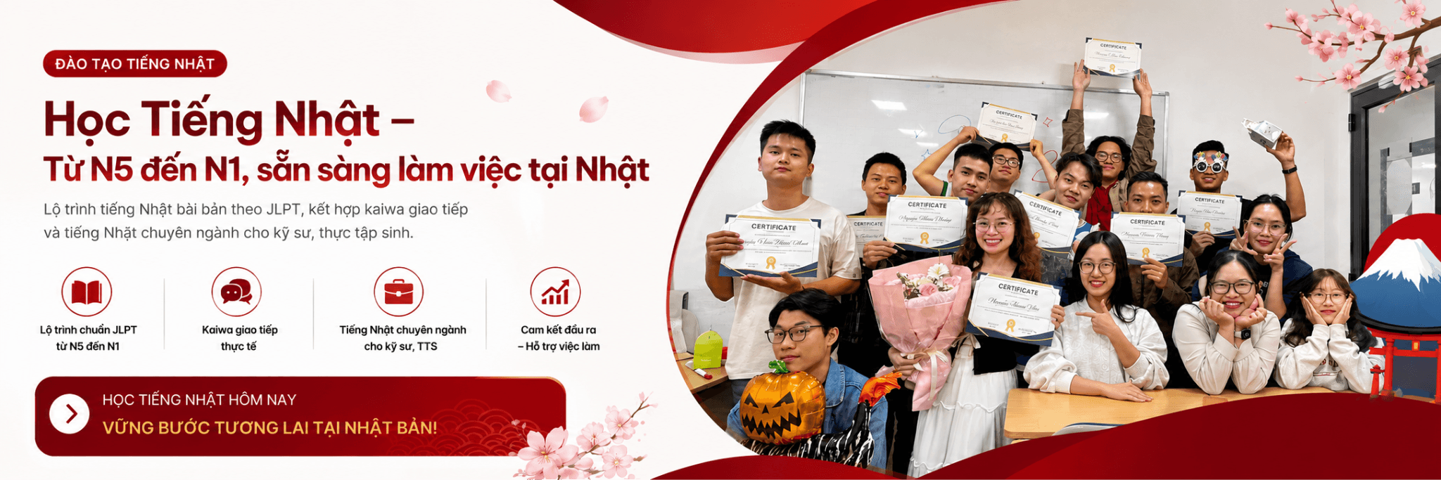 Đào tạo tiếng Nhật tại Navi — lộ trình JLPT từ N5 đến N1